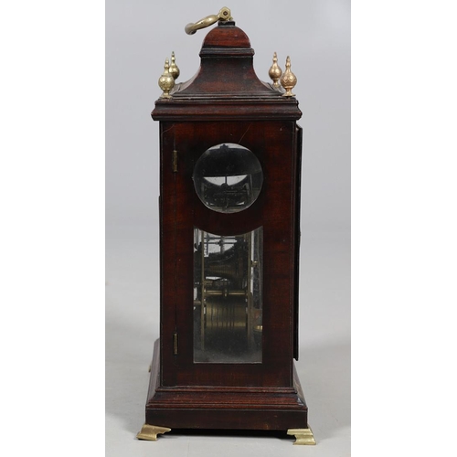 383 - A GEORGE III LATE 18TH CENTURY TABLE CLOCK BY E HARVEY, BRENTWOOD. the 6 3/4