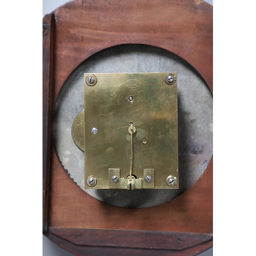 390 - A 19TH CENTURY MAHOGANY STATION CLOCK, CIRCA 1840. the painted dial with Royal GR monogram and crown... 