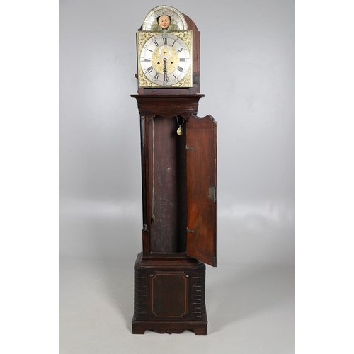 392 - A GEORGE III MAHOGANY LONGCASE CLOCK. the 13