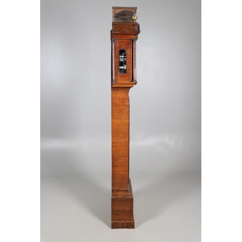 393 - AN 18TH CENTURY WALNUT EIGHT DAY LONGCASE CLOCK. the 12