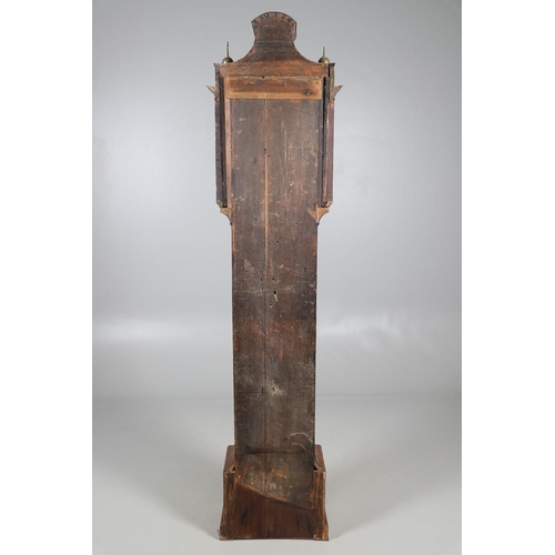 393 - AN 18TH CENTURY WALNUT EIGHT DAY LONGCASE CLOCK. the 12