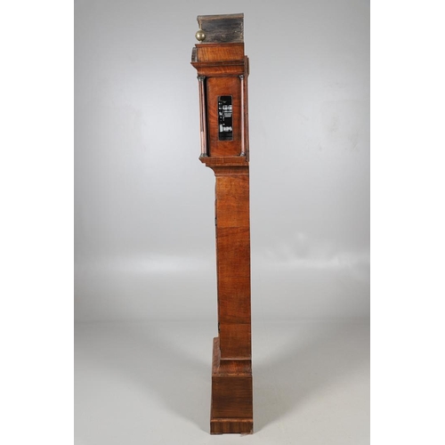 393 - AN 18TH CENTURY WALNUT EIGHT DAY LONGCASE CLOCK. the 12