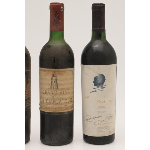 444 - WINE - GRAND VIN DE CHATEAU-LATOUR 1971. Premier Grand Cru Classe, one bottle, together with Chateau... 