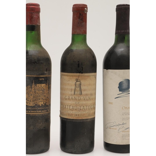 444 - WINE - GRAND VIN DE CHATEAU-LATOUR 1971. Premier Grand Cru Classe, one bottle, together with Chateau... 