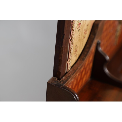 459 - A LOUIS XVI STYLE LADIES PARQUETRY WRITING TABLE. late 19th century, with unusual pull up screen to ... 