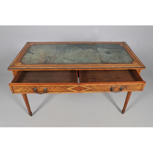 466 - A KINGWOOD AND BURR WALNUT INLAID WRITING TABLE BY HOLLAND AND SONS. late 19th century, the gilt too... 