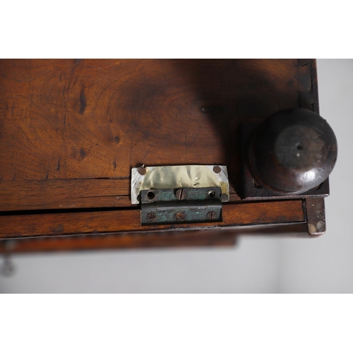 469 - AN EARLY 19TH CENTURY FRUITWOOD TABLE CABINET. the lockable fall front enclosing a fitted interior w... 