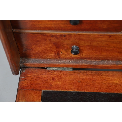 469 - AN EARLY 19TH CENTURY FRUITWOOD TABLE CABINET. the lockable fall front enclosing a fitted interior w... 