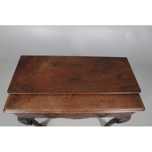 477 - AN 18TH CENTURY MAHOGANY SIDE TABLE, PROBABLY IRISH. with unusual fold-over half flap, the rectangul... 