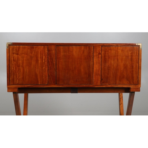 495 - A 'STARBAY INDOCHINE' WRITING DESK. with rosewood finish and compass rose inlaid detail, the drop fa... 