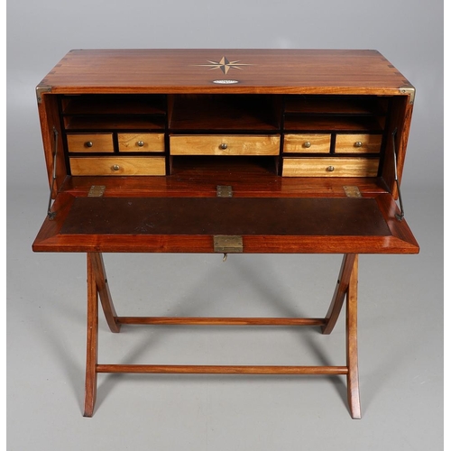 495 - A 'STARBAY INDOCHINE' WRITING DESK. with rosewood finish and compass rose inlaid detail, the drop fa... 