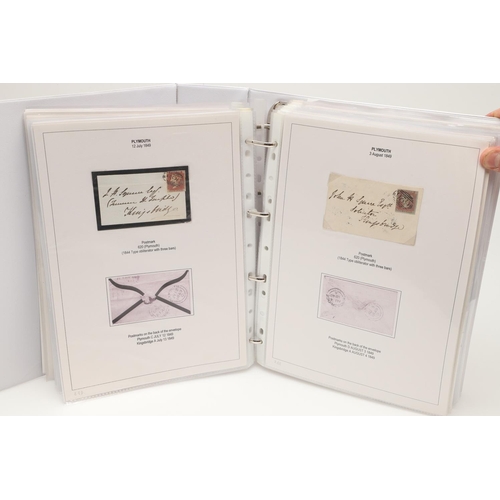 517 - 19TH & 20THC POSTAL HISTORY - PLYMOUTH INTEREST. Two large albums with Plymouth postal history, from... 