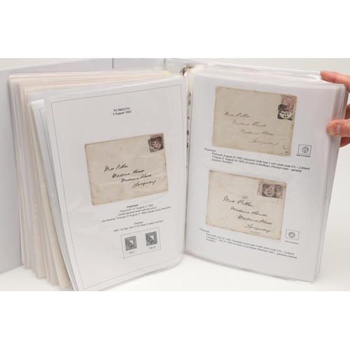 517 - 19TH & 20THC POSTAL HISTORY - PLYMOUTH INTEREST. Two large albums with Plymouth postal history, from... 