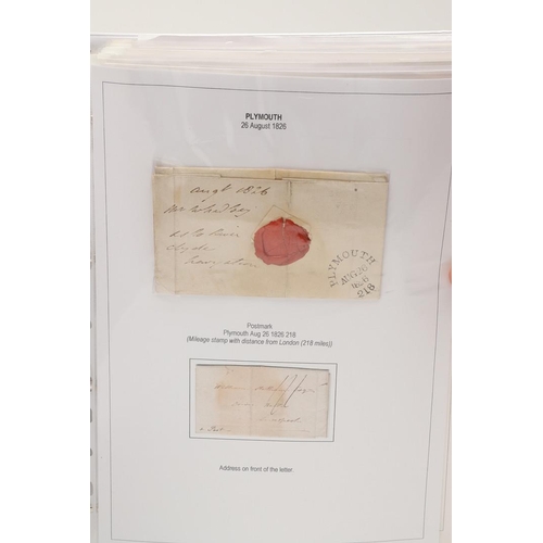 517 - 19TH & 20THC POSTAL HISTORY - PLYMOUTH INTEREST. Two large albums with Plymouth postal history, from... 