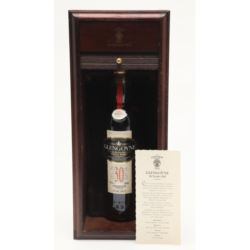 534 - WHISKY - GLENGOYNE SINGLE MALT. A bottle of Glengoyne Single Malt Whisky, 30 years old and in a fitt... 