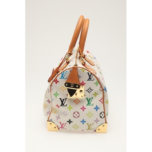 535 - LOUIS VUITTON - DESIGNER HANDBAG & ACCESSORIES 'MULTICOLORE SPEEDY 30'. A Louis Vuitton White Monogr... 