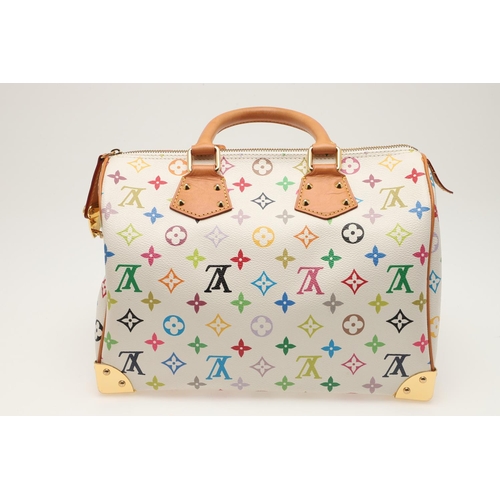 535 - LOUIS VUITTON - DESIGNER HANDBAG & ACCESSORIES 'MULTICOLORE SPEEDY 30'. A Louis Vuitton White Monogr... 