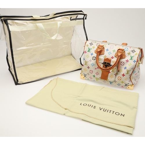 535 - LOUIS VUITTON - DESIGNER HANDBAG & ACCESSORIES 'MULTICOLORE SPEEDY 30'. A Louis Vuitton White Monogr... 