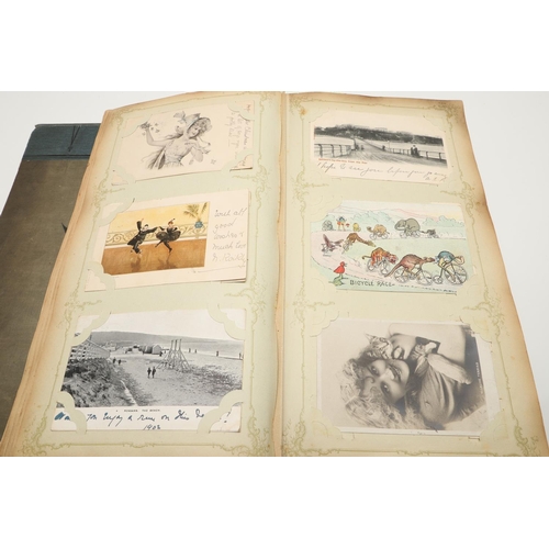 539 - LARGE VINTAGE POSTCARD ALBUMS. A large and interesting album, including varied foreign content, incl... 