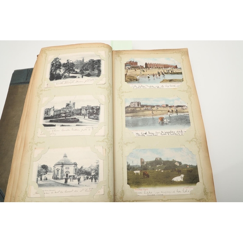 539 - LARGE VINTAGE POSTCARD ALBUMS. A large and interesting album, including varied foreign content, incl... 