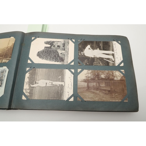 539 - LARGE VINTAGE POSTCARD ALBUMS. A large and interesting album, including varied foreign content, incl... 