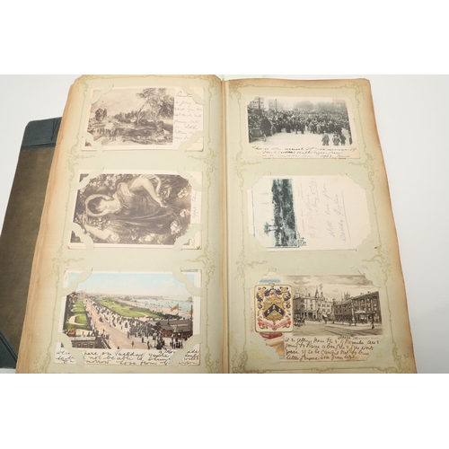 539 - LARGE VINTAGE POSTCARD ALBUMS. A large and interesting album, including varied foreign content, incl... 