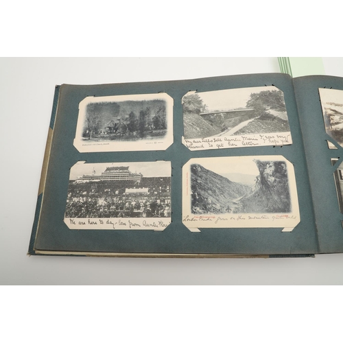 539 - LARGE VINTAGE POSTCARD ALBUMS. A large and interesting album, including varied foreign content, incl... 