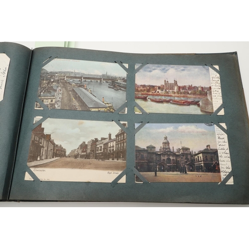 539 - LARGE VINTAGE POSTCARD ALBUMS. A large and interesting album, including varied foreign content, incl... 