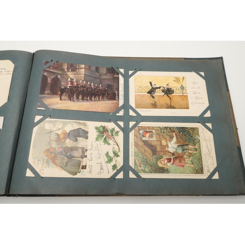 539 - LARGE VINTAGE POSTCARD ALBUMS. A large and interesting album, including varied foreign content, incl... 