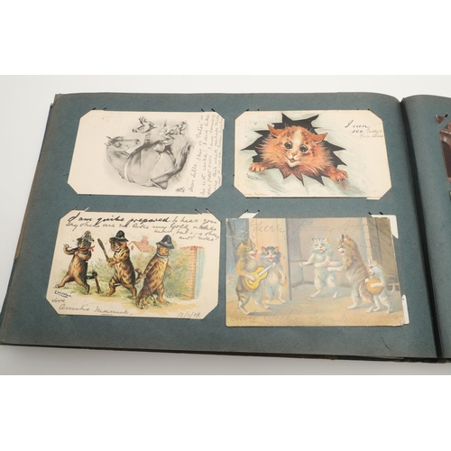 539 - LARGE VINTAGE POSTCARD ALBUMS. A large and interesting album, including varied foreign content, incl... 