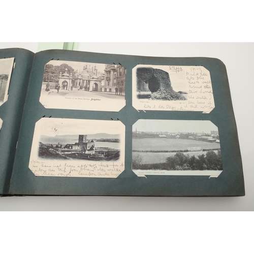 539 - LARGE VINTAGE POSTCARD ALBUMS. A large and interesting album, including varied foreign content, incl... 