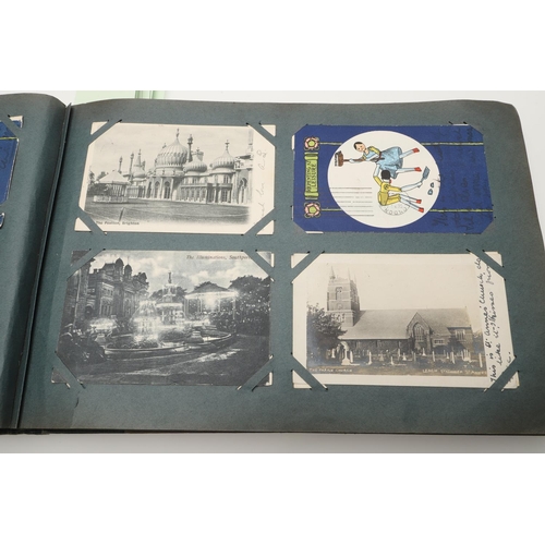 539 - LARGE VINTAGE POSTCARD ALBUMS. A large and interesting album, including varied foreign content, incl... 