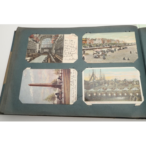 539 - LARGE VINTAGE POSTCARD ALBUMS. A large and interesting album, including varied foreign content, incl... 