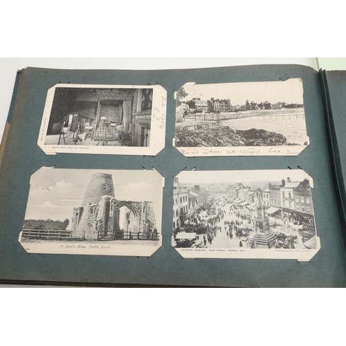 539 - LARGE VINTAGE POSTCARD ALBUMS. A large and interesting album, including varied foreign content, incl... 