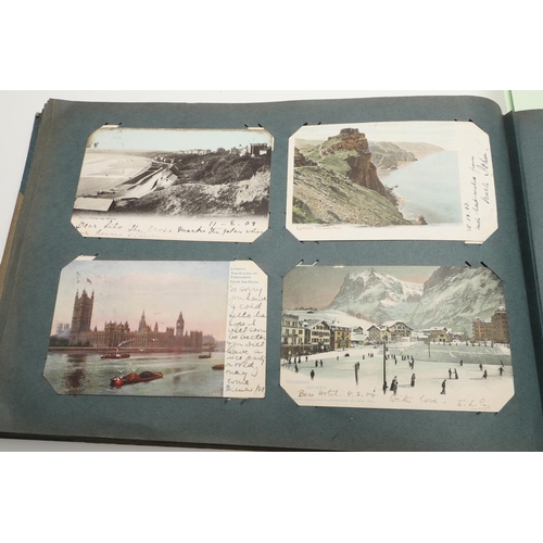 539 - LARGE VINTAGE POSTCARD ALBUMS. A large and interesting album, including varied foreign content, incl... 