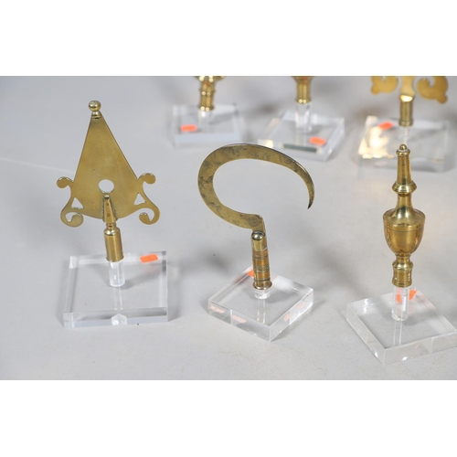 543 - LARGE COLLECTION OF FRIENDLY SOCIETY POLE HEADS. An impressive collection of 42 brass Friendly Socie... 