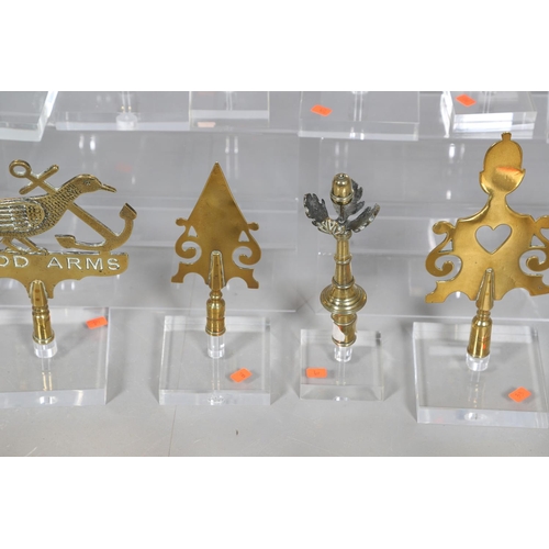 543 - LARGE COLLECTION OF FRIENDLY SOCIETY POLE HEADS. An impressive collection of 42 brass Friendly Socie... 