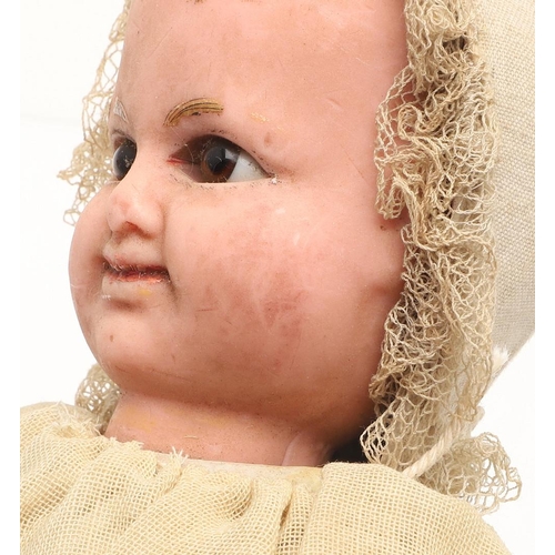 546 - RARE 19THC DOUBLE FACED WAX DOLL - PROBABLY FRITZ BARTENSTEIN. Probably by Fritz Bartenstein and cir... 