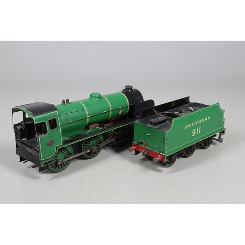 549 - 3 1/2INCH GAUGE SOUTHERN STEAM LOCOMOTIVE - 'DOVER'. A 3 1/2inch gauge steam locomotive and tender, ... 