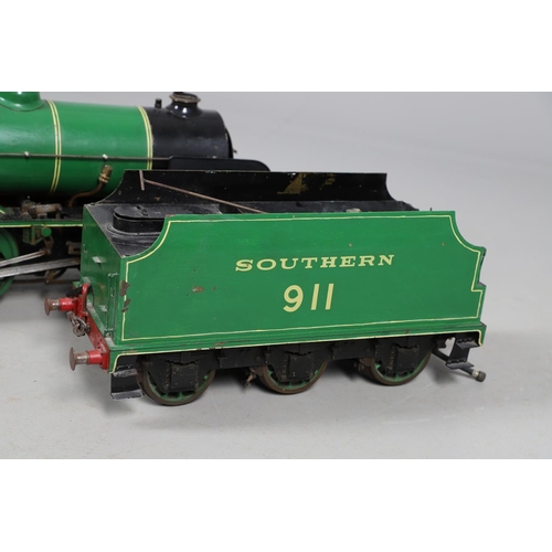 549 - 3 1/2INCH GAUGE SOUTHERN STEAM LOCOMOTIVE - 'DOVER'. A 3 1/2inch gauge steam locomotive and tender, ... 