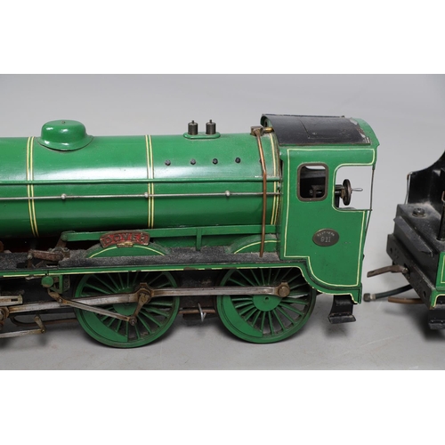 549 - 3 1/2INCH GAUGE SOUTHERN STEAM LOCOMOTIVE - 'DOVER'. A 3 1/2inch gauge steam locomotive and tender, ... 