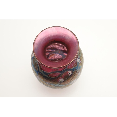 561 - JONATHAN HARRIS - CAMEO GLASS VASE, & OTHER CONTEMPORARY GLASS. A cameo glass footed vase of taperin... 