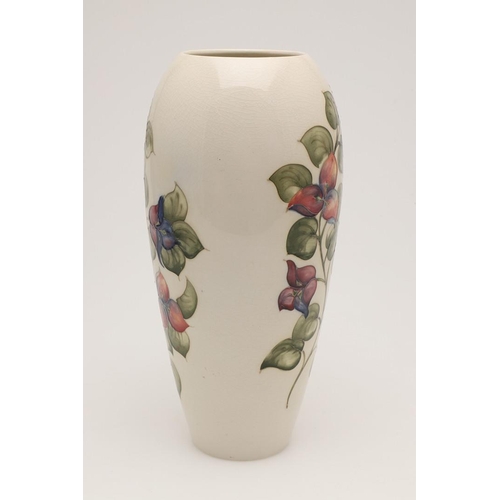 565 - LARGE MOORCROFT VASE - BOUGAINVILLEA. A large Moorcroft vase in the Bougainvillea design, circa 1950... 