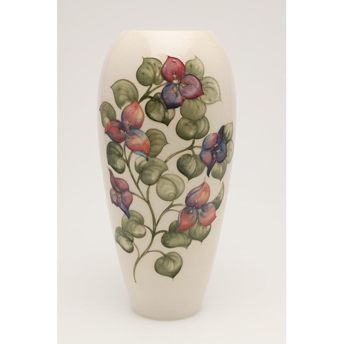 565 - LARGE MOORCROFT VASE - BOUGAINVILLEA. A large Moorcroft vase in the Bougainvillea design, circa 1950... 