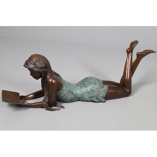 578 - JONATHAN WYLDER (B 1957) - LARGE BRONZE SCULPTURE 'NATALIE'. (d) A large bronze sculpture of a young... 