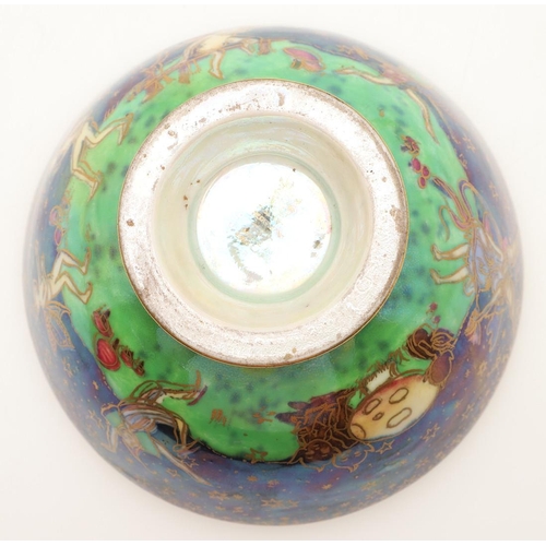 579 - WEDGWOOD FAIRYLAND LUSTRE BOWL. A small Wedgwood fairyland lustre bowl, the exterior in the 'Leapfro... 