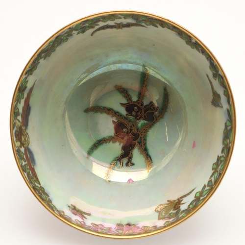 579 - WEDGWOOD FAIRYLAND LUSTRE BOWL. A small Wedgwood fairyland lustre bowl, the exterior in the 'Leapfro... 