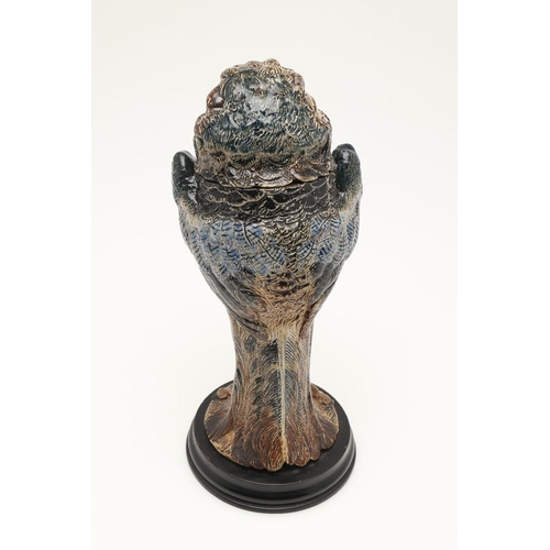 581 - MARTIN BROTHERS GROTESQUE BIRD - 'WALLY 'BIRD'. A large Martin Ware stoneware lidded jar by Robert W... 