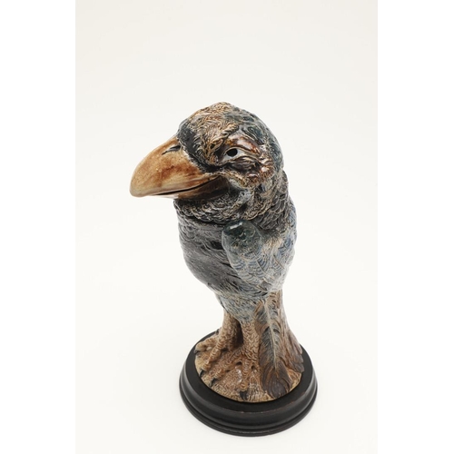 581 - MARTIN BROTHERS GROTESQUE BIRD - 'WALLY 'BIRD'. A large Martin Ware stoneware lidded jar by Robert W... 