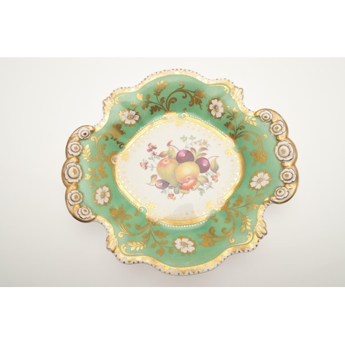 586 - 19THC PORCELAIN DESSERT SERVICE. Pattern No 3553, each painted to the centre with various fruits and... 